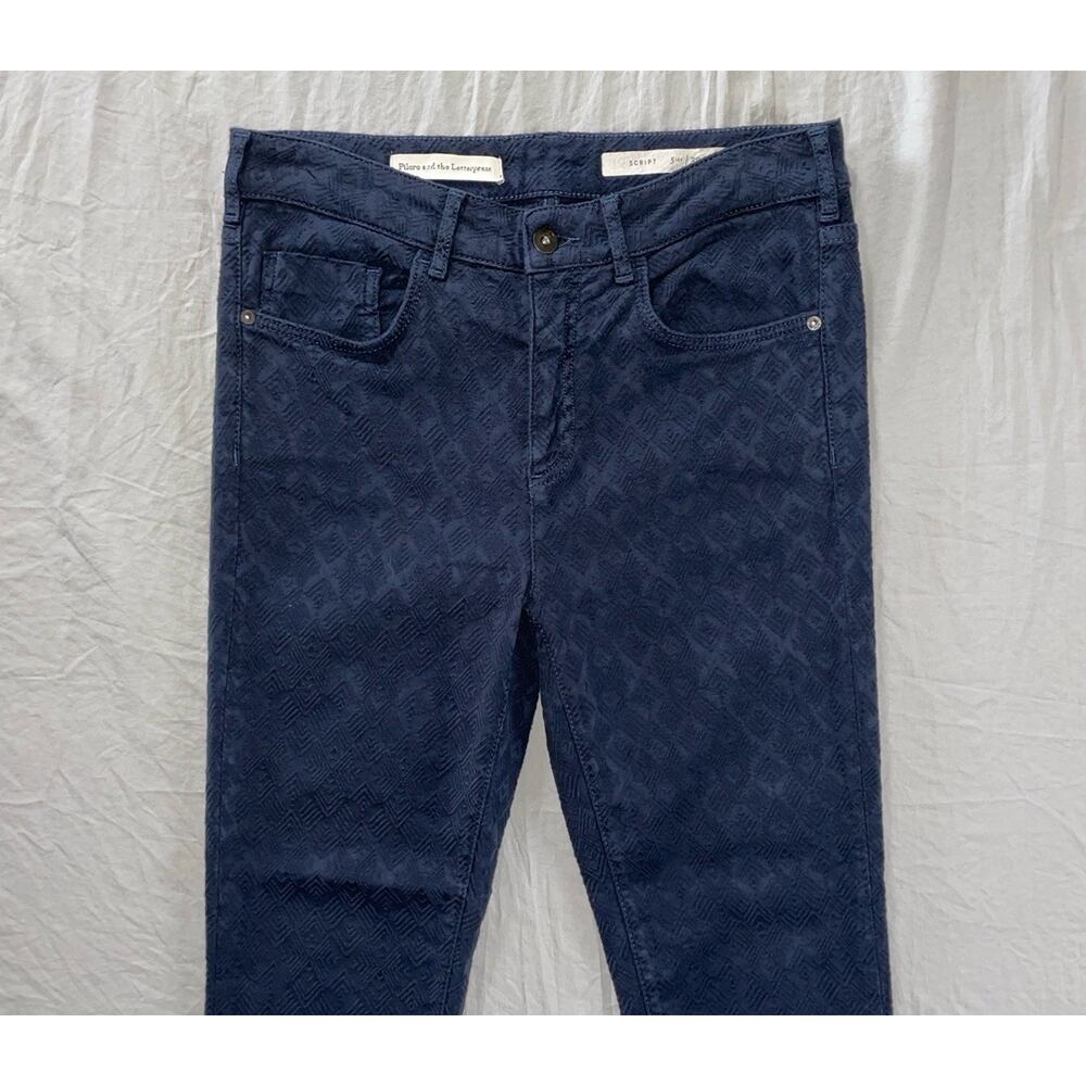 Pilcro and the Letterpress Script 5-Pocket Textured Jacquard Jeans. Women's 29.